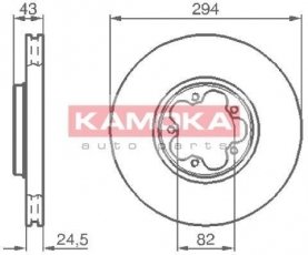 Купить 1032224 KAMOKA Тормозные диски Transit 6 (2.0, 2.3, 2.4)
