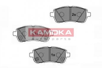Купить JQ1018454 KAMOKA Тормозные колодки передние Фиеста 6 (1.2, 1.4, 1.6) с звуковым предупреждением износа