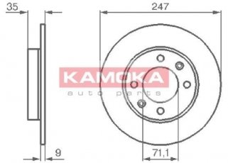 Купить 1032356 KAMOKA Тормозные диски Peugeot 307 (1.4, 1.6, 2.0)