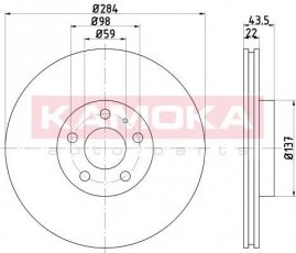 Купить 103312 KAMOKA Тормозные диски Alfa Romeo 156 (1.9, 2.0, 2.4, 2.5)