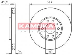 Тормозной диск 1031620 KAMOKA фото 1