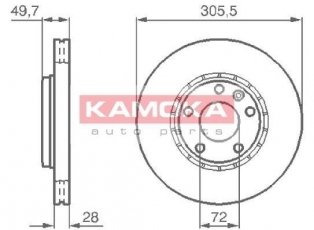 Купити 1032408 KAMOKA Гальмівні диски Віваро (1.9, 2.0, 2.5)