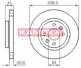 Купить 1032192 KAMOKA Тормозные диски Kangoo 1 (1.1, 1.4, 1.5, 1.6, 1.9)