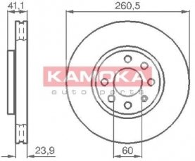 Купить 1032262 KAMOKA Тормозные диски Corsa C (1.2, 1.4, 1.7, 1.8)