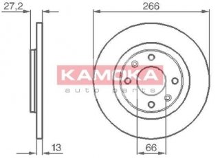 Купить 1032000 KAMOKA Тормозные диски Citroen C3 (1.1 i, 1.4 HDi, 1.4 i)