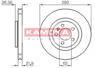 Купить 1031856 KAMOKA Тормозные диски Bora (1.4, 1.6, 1.8, 1.9, 2.0)