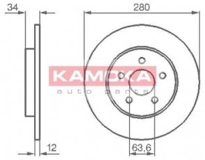 Купити 1032252 KAMOKA Гальмівні диски С Тайп (2 V8, R 4)