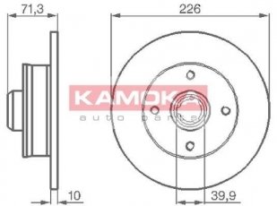 Купити 103274 KAMOKA Гальмівні диски Passat (B2, B3, B4) (1.8, 1.9, 2.0, 2.2)