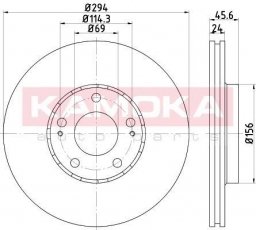 Купити 1031014 KAMOKA Гальмівні диски Аутлендер (1, 2) (2.0, 2.4)