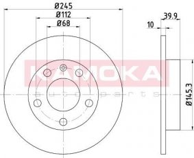 Купить 1031112 KAMOKA Тормозные диски Ауди А4 (Б6, Б7)