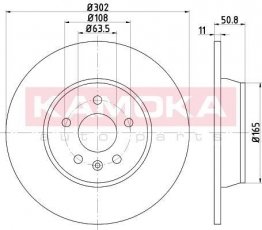 Купить 1031013 KAMOKA Тормозные диски Focus 2 (2.5 RS, 2.5 RS 500, 2.5 ST)