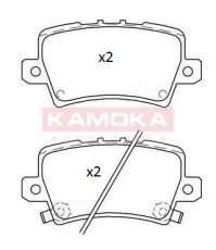 Купить JQ101261 KAMOKA Тормозные колодки задние Цивик (1.3, 1.8, 2.0, 2.2) с звуковым предупреждением износа