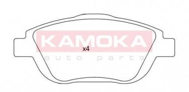 Купить JQ101247 KAMOKA Тормозные колодки передние Citroen C3 Picasso (1.4, 1.6) без датчика износа, не подготовленно для датчика износа