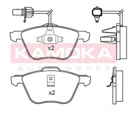 Купить JQ101198 KAMOKA Тормозные колодки передние Transporter T4 (1.9, 2.0, 2.4, 2.5, 2.8) с датчиком износа