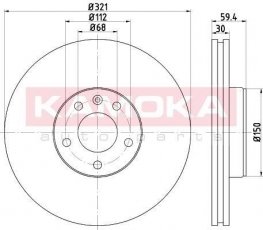 Купити 1032554 KAMOKA Гальмівні диски Audi A8