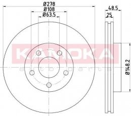 Купить 1032444 KAMOKA Тормозные диски С Макс 1 (1.6, 1.8, 2.0)