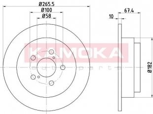 Купити 1031356 KAMOKA Гальмівні диски Форестер (2.0 S Turbo, 2.5, 2.5 XT)