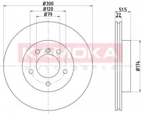 Купить 1032132 KAMOKA Тормозные диски BMW E46 (2.0, 2.2, 2.5, 2.8)