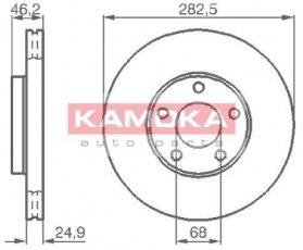 Купити 1032028 KAMOKA Гальмівні диски Passat B5