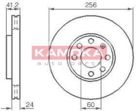 Купить 1036808 KAMOKA Тормозные диски Astra G