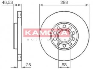 Купить 1033354 KAMOKA Тормозные диски Суперб (1.8 T, 1.9 TDI, 2.0)
