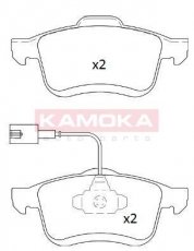 Купить JQ101239 KAMOKA Тормозные колодки передние Комбо (1.2, 1.4, 1.6, 2.0) с датчиком износа