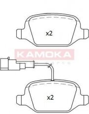 Купити JQ101242 KAMOKA Гальмівні колодки задні Мито (0.9, 1.2, 1.4, 1.6) з датчиком зносу
