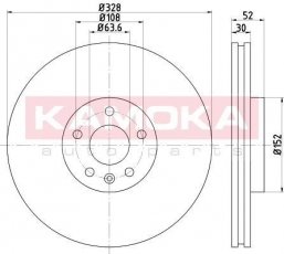 Купити 103305 KAMOKA Гальмівні диски ХС60 (2.0, 2.4, 3.0, 3.2)