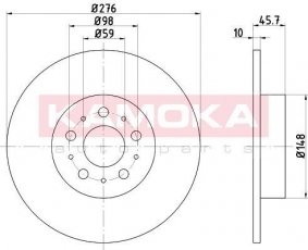 Купить 103158 KAMOKA Тормозные диски Alfa Romeo 147 3.2 GTA