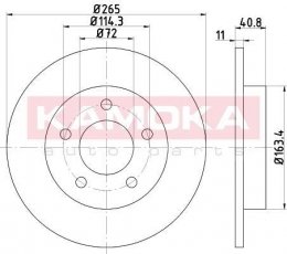Купити 103179 KAMOKA Гальмівні диски Mazda 3 (BK, BL) (1.3, 1.4, 1.6, 2.0, 2.5)