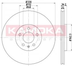 Купить 103238 KAMOKA Тормозные диски Audi Q5 (2.0, 3.0, 3.2)