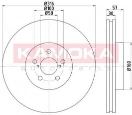 Купить 103303 KAMOKA Тормозные диски Форестер (2.0 D, 2.0 XT)