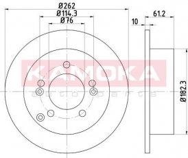 Купить 103162 KAMOKA Тормозные диски Sonata (2.0 VVTi GLS, 2.4, 3.3)