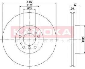 Купить 103298 KAMOKA Тормозные диски BMW X5 E53 (3.0 d, 3.0 i, 4.4 i)