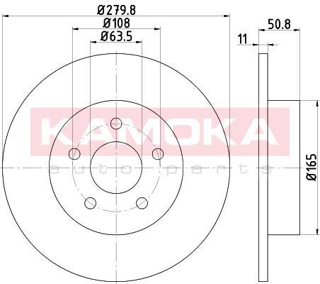 Купити 103184 KAMOKA Гальмівні диски Kuga 2 (1.6 EcoBoost, 2.0 TDCi)