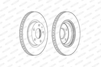 Купить DDF2465C FERODO Тормозные диски Mazda 3 BM (1.5 D, 2.0, 2.2 D)