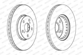 Купить DDF1575C FERODO Тормозные диски Avensis T22 (1.6, 1.8, 2.0)