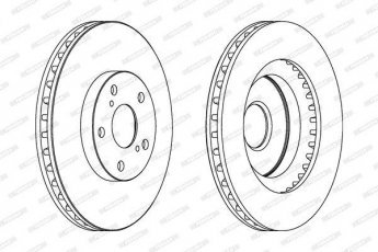 Купить DDF1646C FERODO Тормозные диски Auris (1.4 D-4D, 1.6, 1.8 Hybrid)