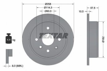 Купить 92163000 TEXTAR Тормозные диски Джентра 1.5