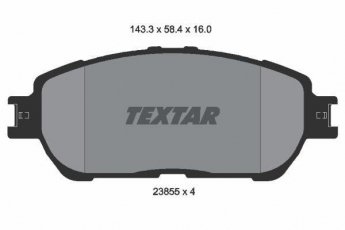 Купити 2385501 TEXTAR Гальмівні колодки передні Lexus ES (3.0, 3.3) без датчика зносу
