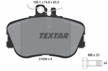 Гальмівна колодка 2143905 TEXTAR – подготовлено для датчика износа колодок фото 1