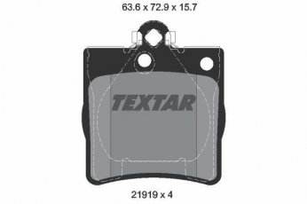 Купить 2191903 TEXTAR Тормозные колодки задние CL-Class CLK (200, 200 Kompressor, 230 Kompressor) без датчика износа
