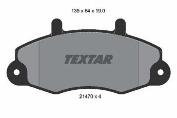 Купити 2147001 TEXTAR Гальмівні колодки передні Transit 5 (2.0, 2.5, 2.9) без датчика зносу