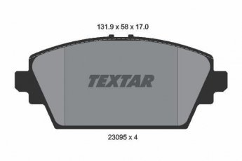 Тормозная колодка 2309501 TEXTAR – без датчика износа фото 1