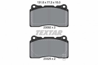 Купити 2309204 TEXTAR Гальмівні колодки  Subaru с звуковым предупреждением износа