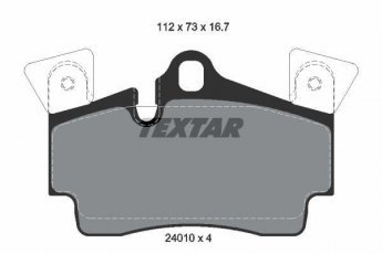 Купити 2401001 TEXTAR Гальмівні колодки задні Audi Q7 (3.0, 4.1, 4.2) подготовлено для датчика износа колодок