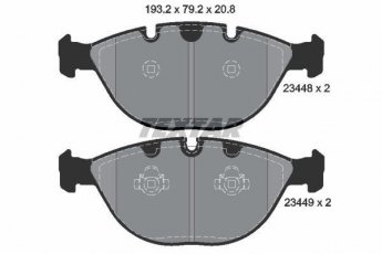 Купити 2344801 TEXTAR Гальмівні колодки передні BMW X5 E53 (4.4 i, 4.6 is, 4.8 is) подготовлено для датчика износа колодок
