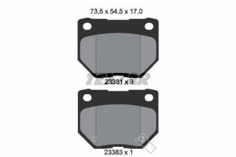 Купить 2338102 TEXTAR Тормозные колодки задние Импреза (2.0, 2.5) с звуковым предупреждением износа