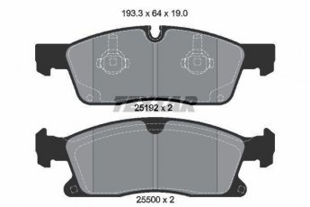 Купить 2519201 TEXTAR Тормозные колодки передние М Класс W166 (2.1, 3.0, 3.5) подготовлено для датчика износа колодок