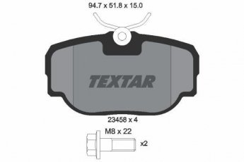 Купити 2345801 TEXTAR Гальмівні колодки задні Discovery (2.5, 4.0, 4.6) без датчика зносу